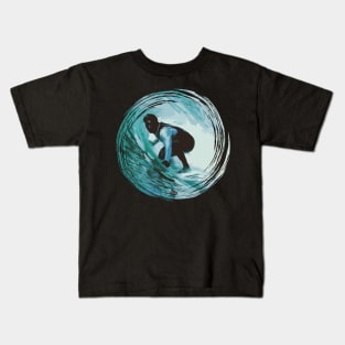 Texas Style Lone Surfer Kids T-Shirt